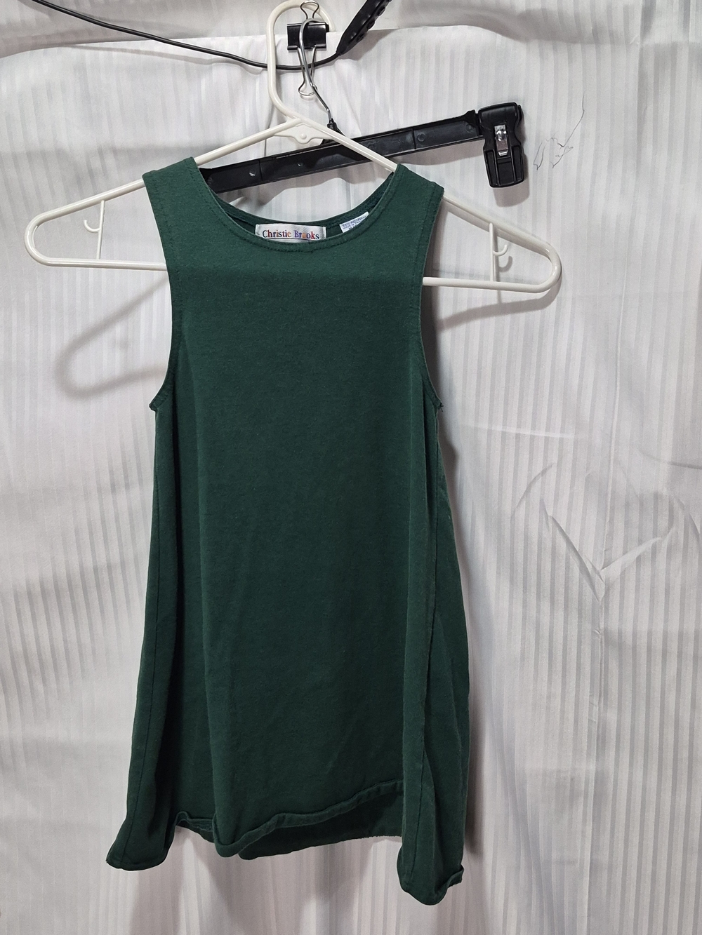 VTG Christie Brooks Y2K Dark Green Sleeveless Swing Tank Dress Size 5/6